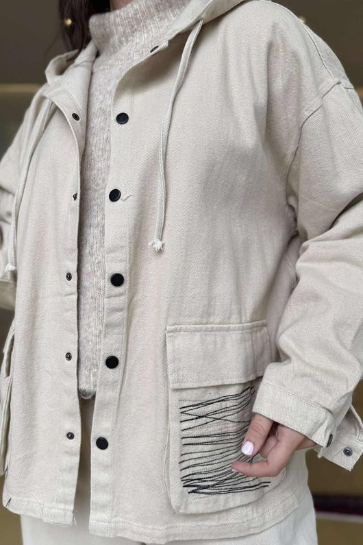 Mercer Soft Twill Jacket Stone 